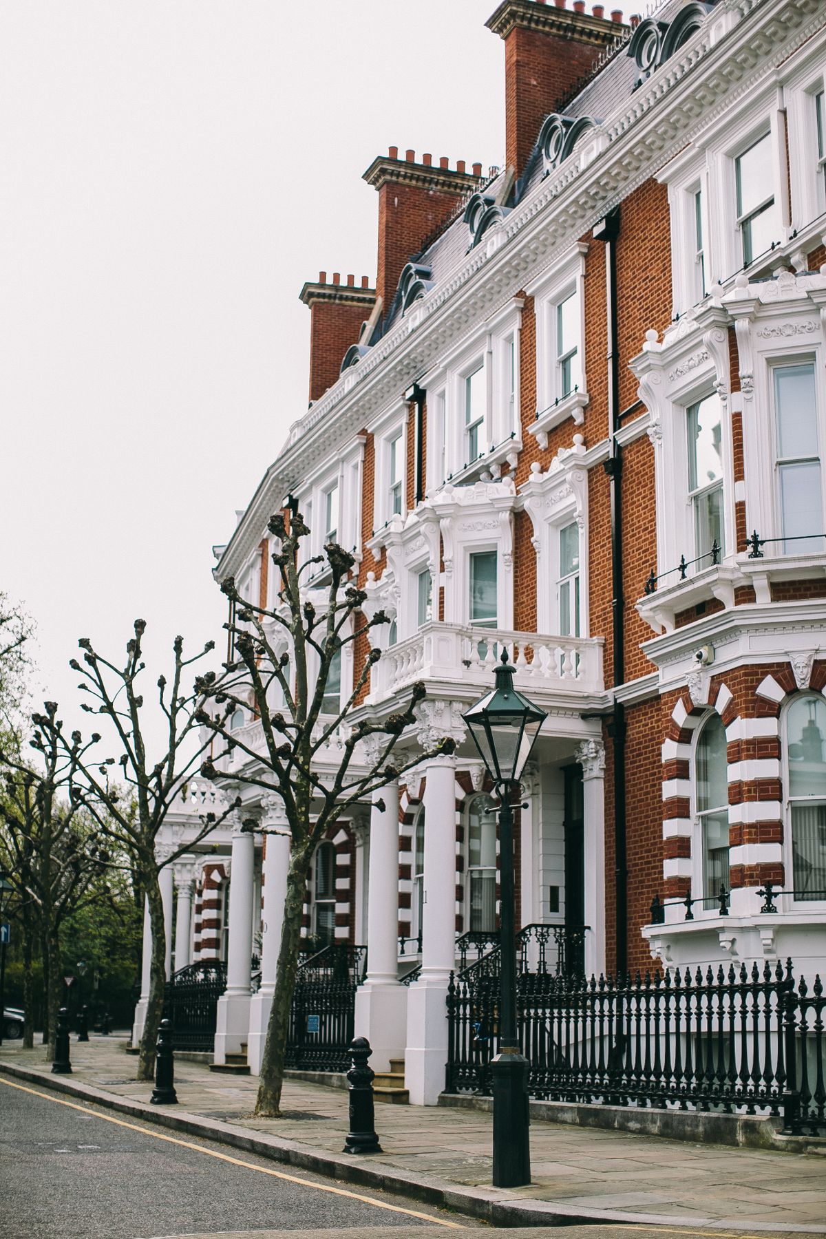 Row of London terraced houses
